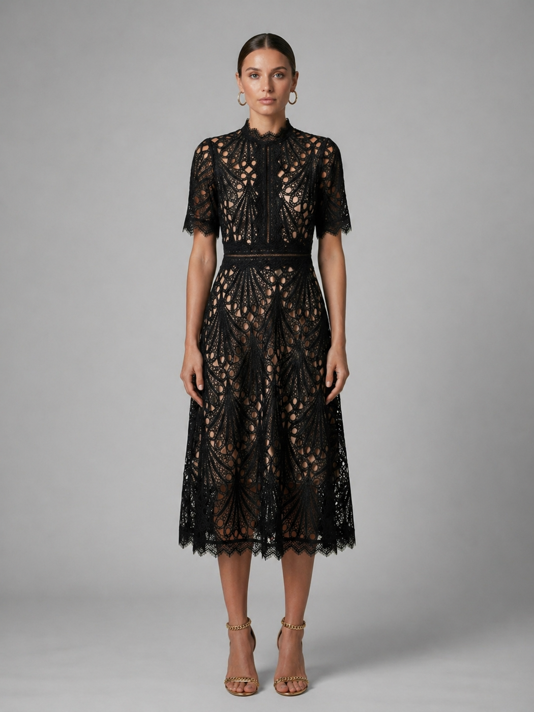 Thalia Lace Women's Midi Dress