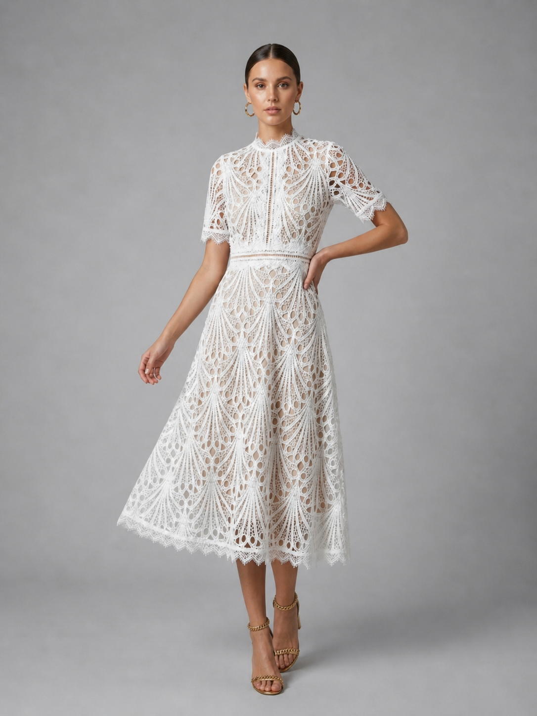 Thalia Lace Women's Midi Dress