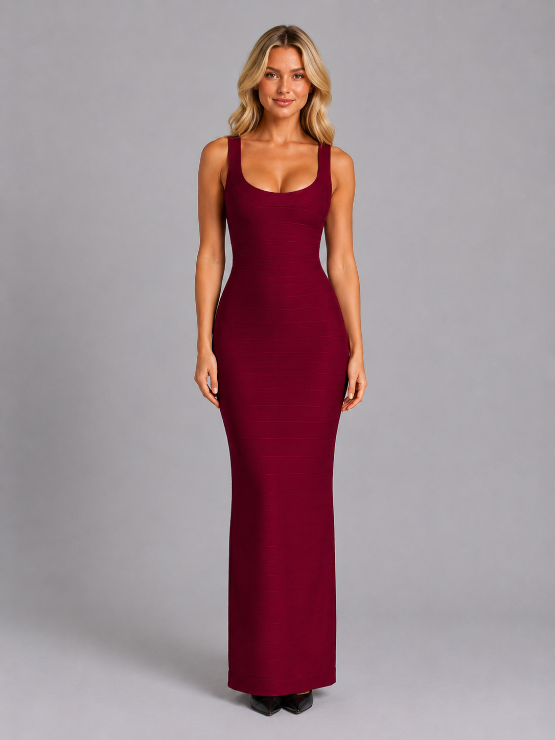 Metallic Bandage Women's Maxi Dress