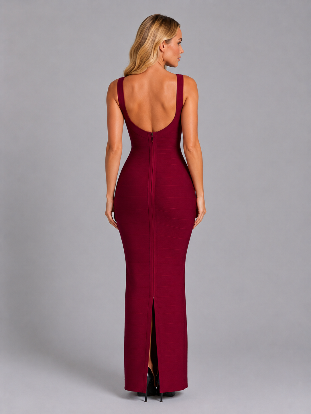 Metallic Bandage Women's Maxi Dress