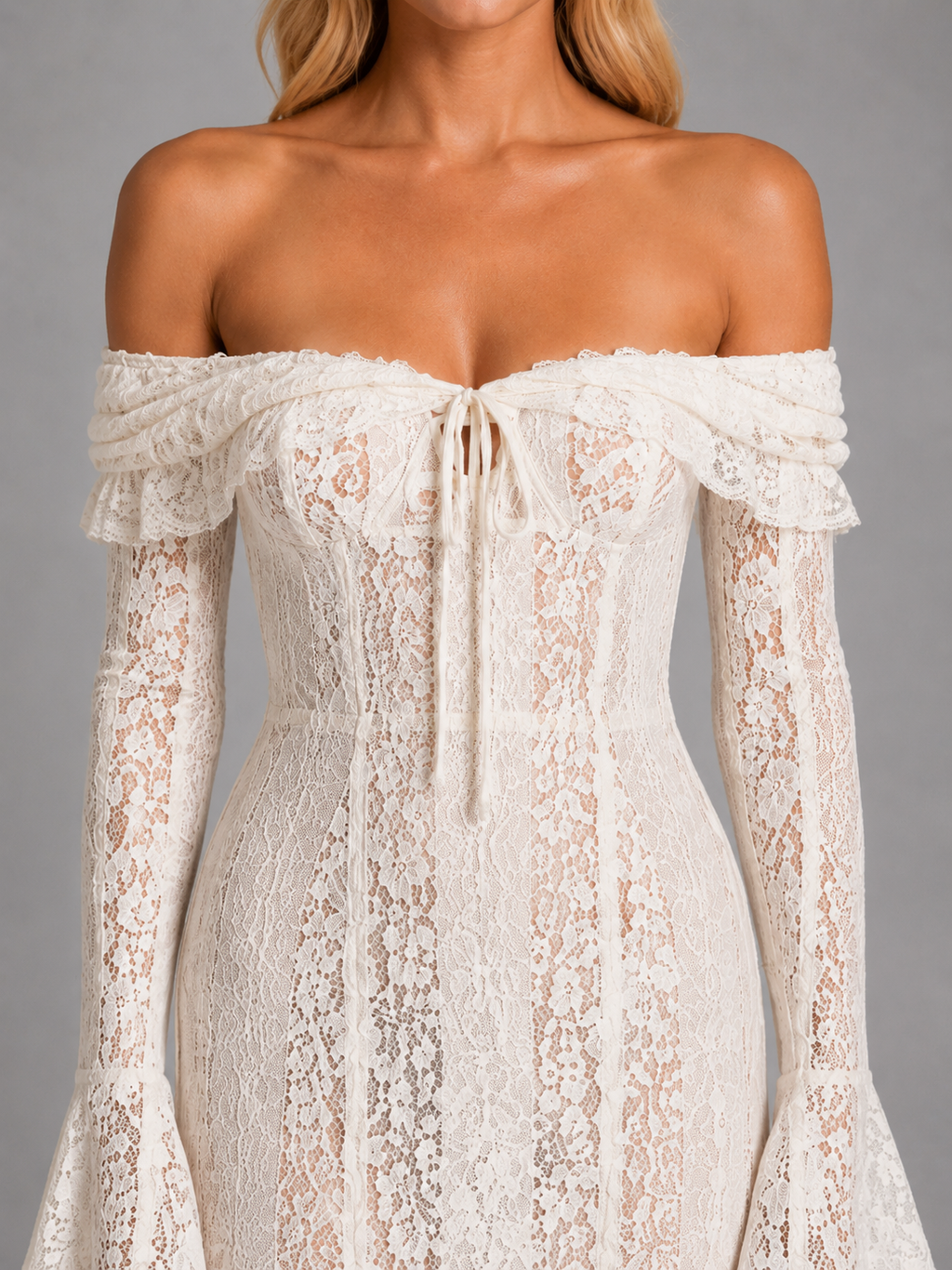 Lace Cutout Women's Maxi Dress