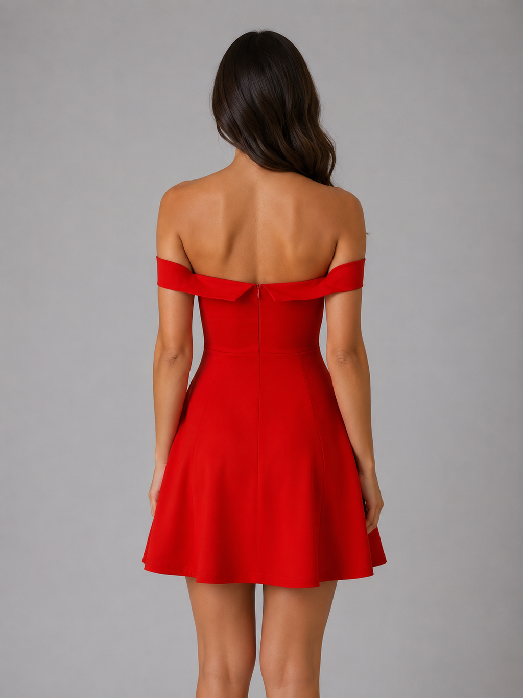 Off-Shoulder Sculpted Fit Women's Mini Dress