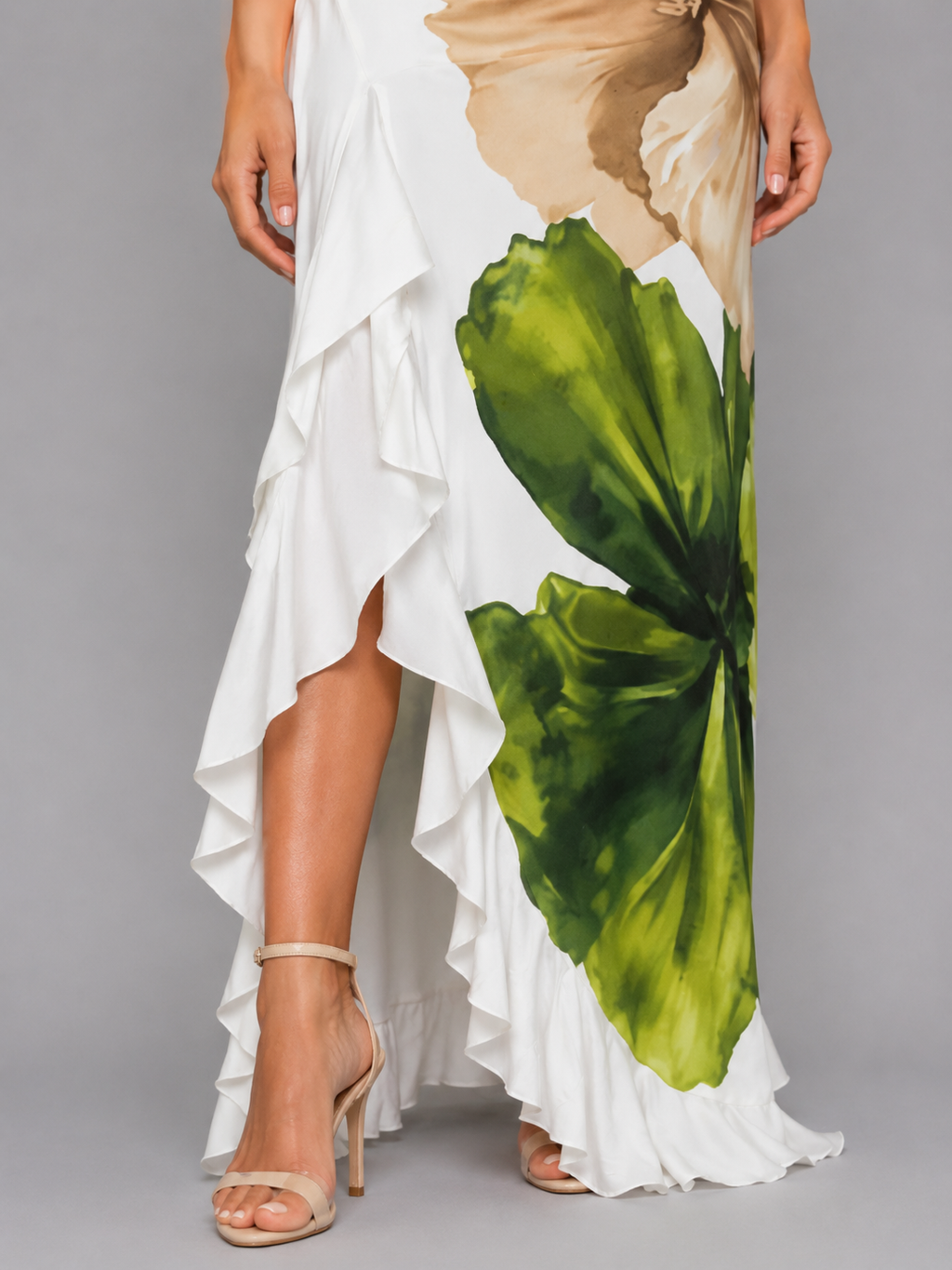 One-Shoulder Floral Women's Maxi Dress