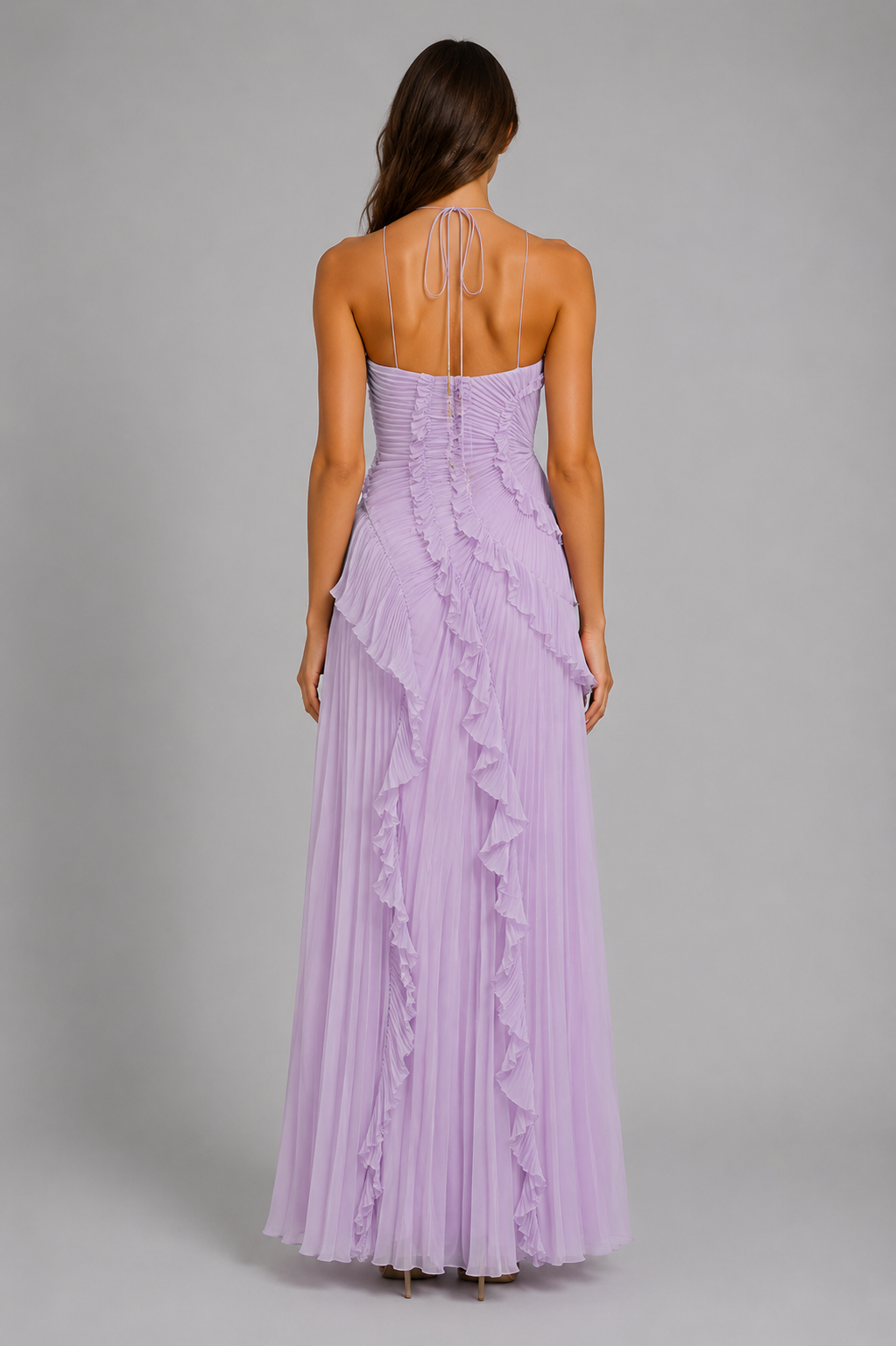 Cordelia Pleated Halter Women's Dress