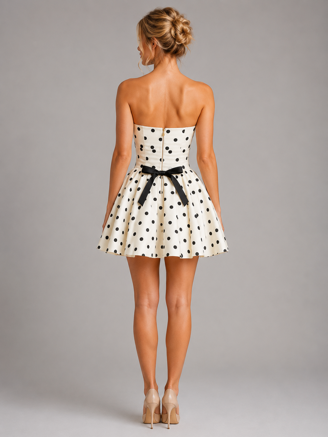 Polka Dot Corset Women's Mini Dress