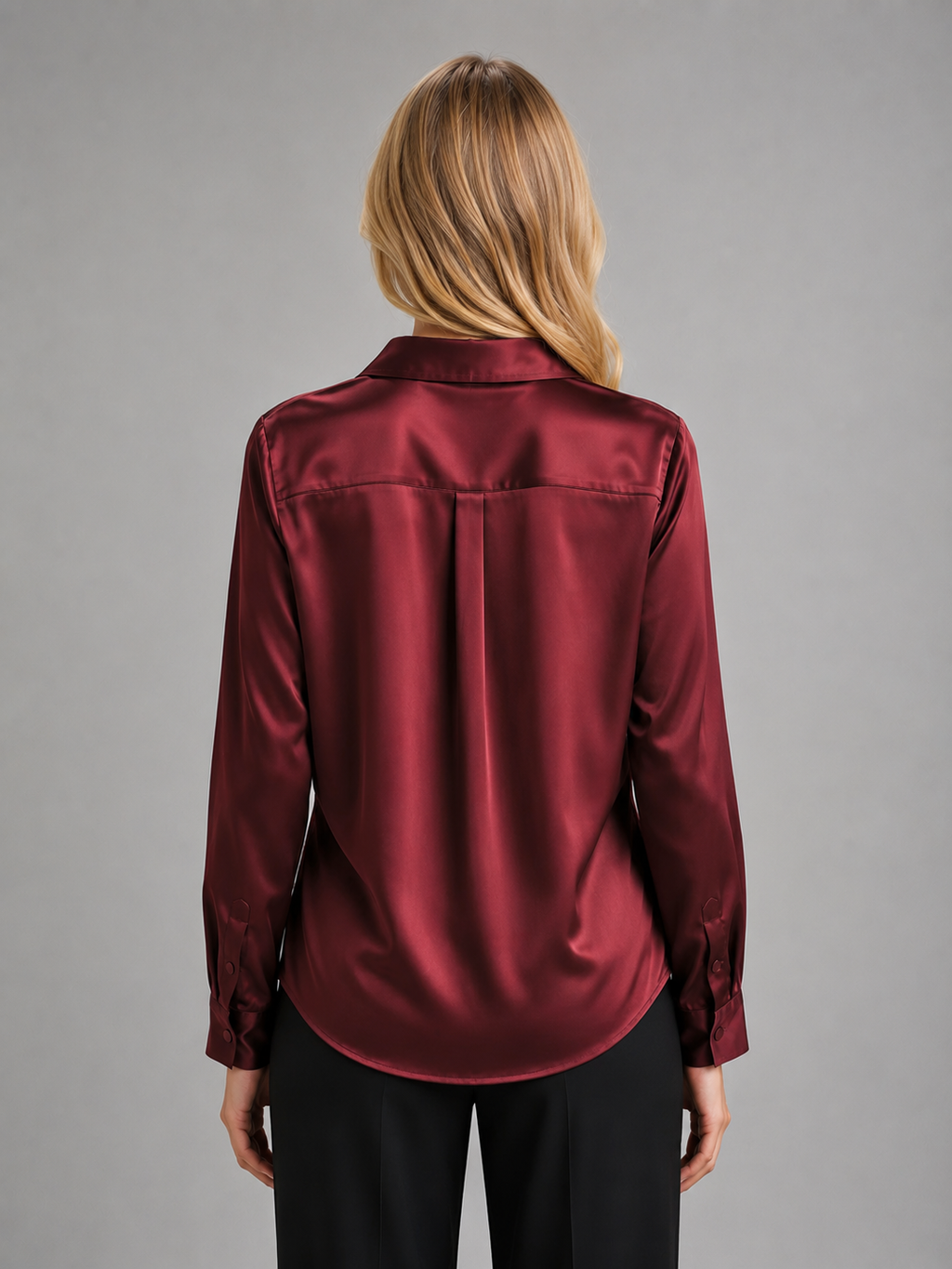 Oliver & Blake Elegant Silky Drape Women's Blouse