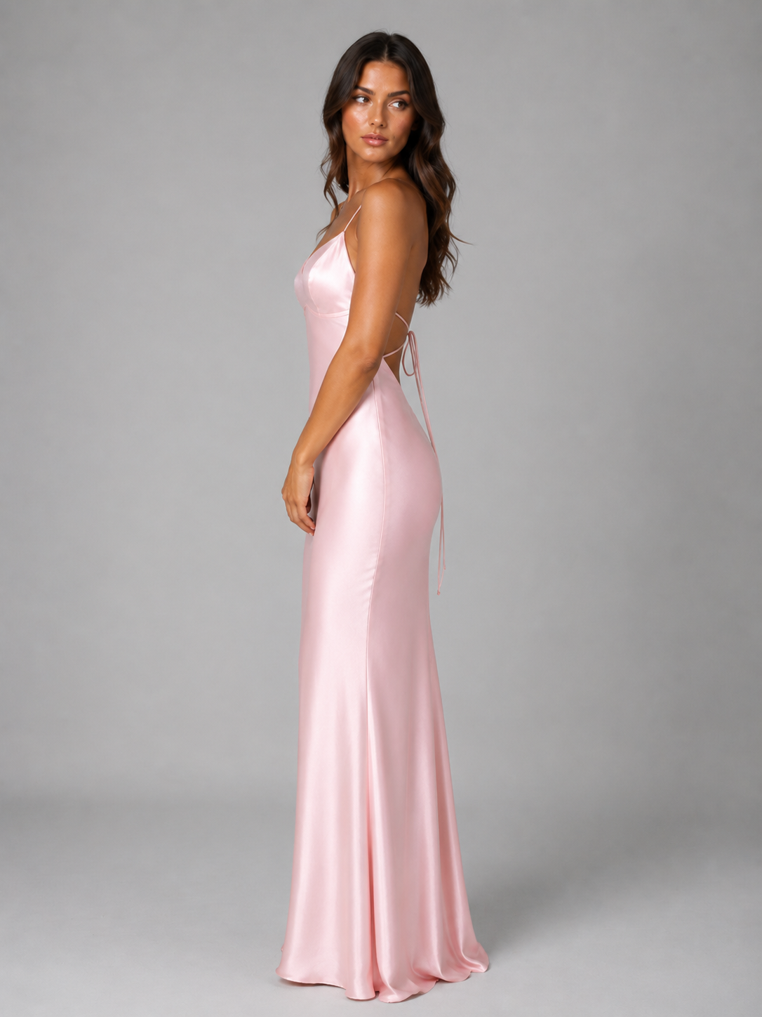 Satin Feel Sculpted Fit Women's Maxi Dress