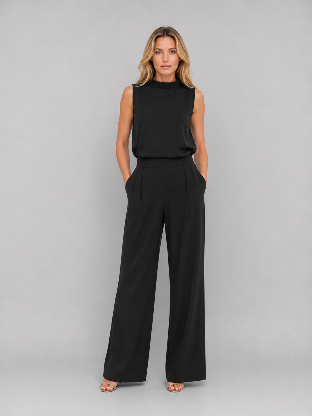 Sleeveless Wide Leg Women's Co-Ord Set