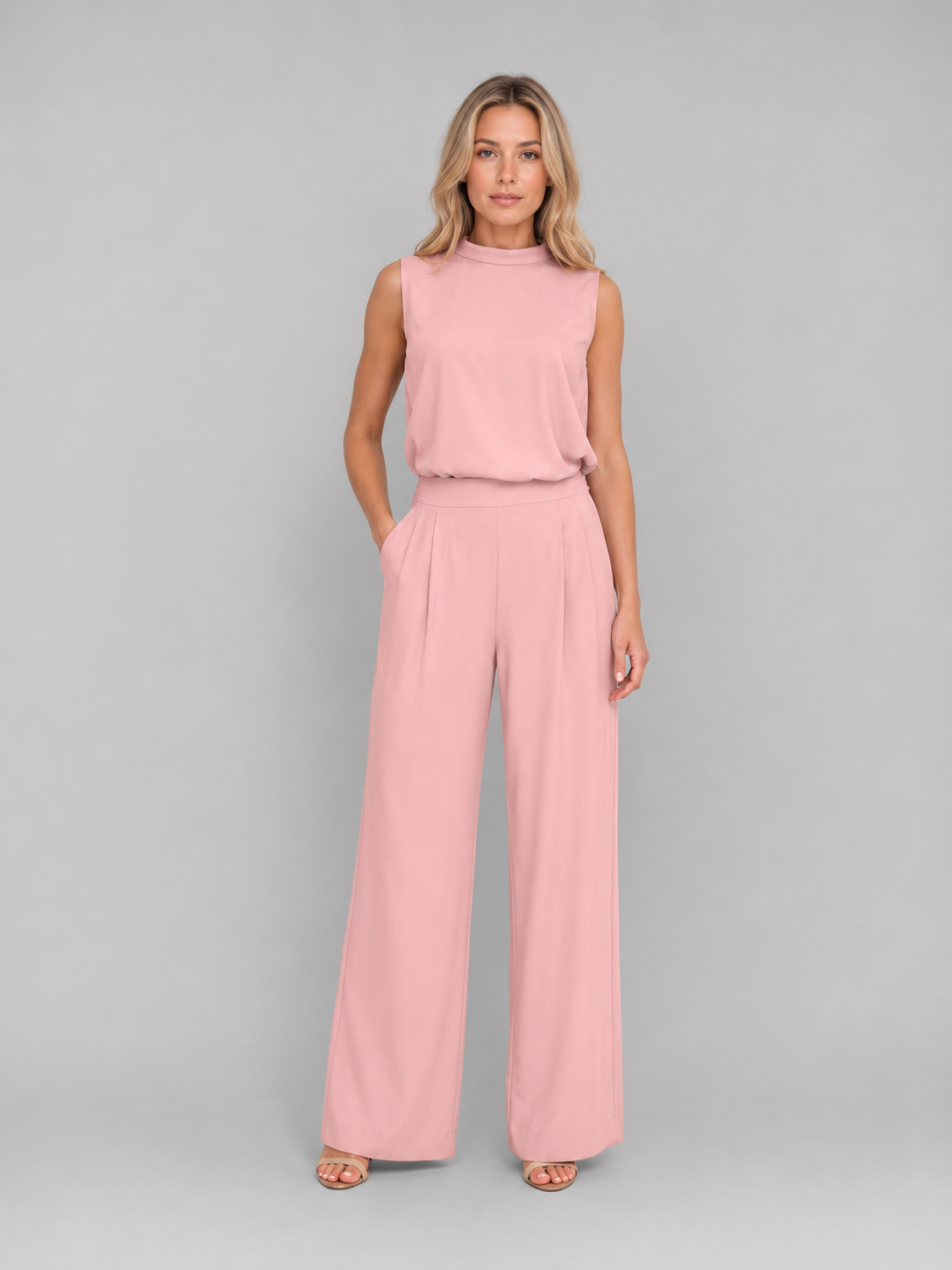 Sleeveless Wide Leg Women's Co-Ord Set