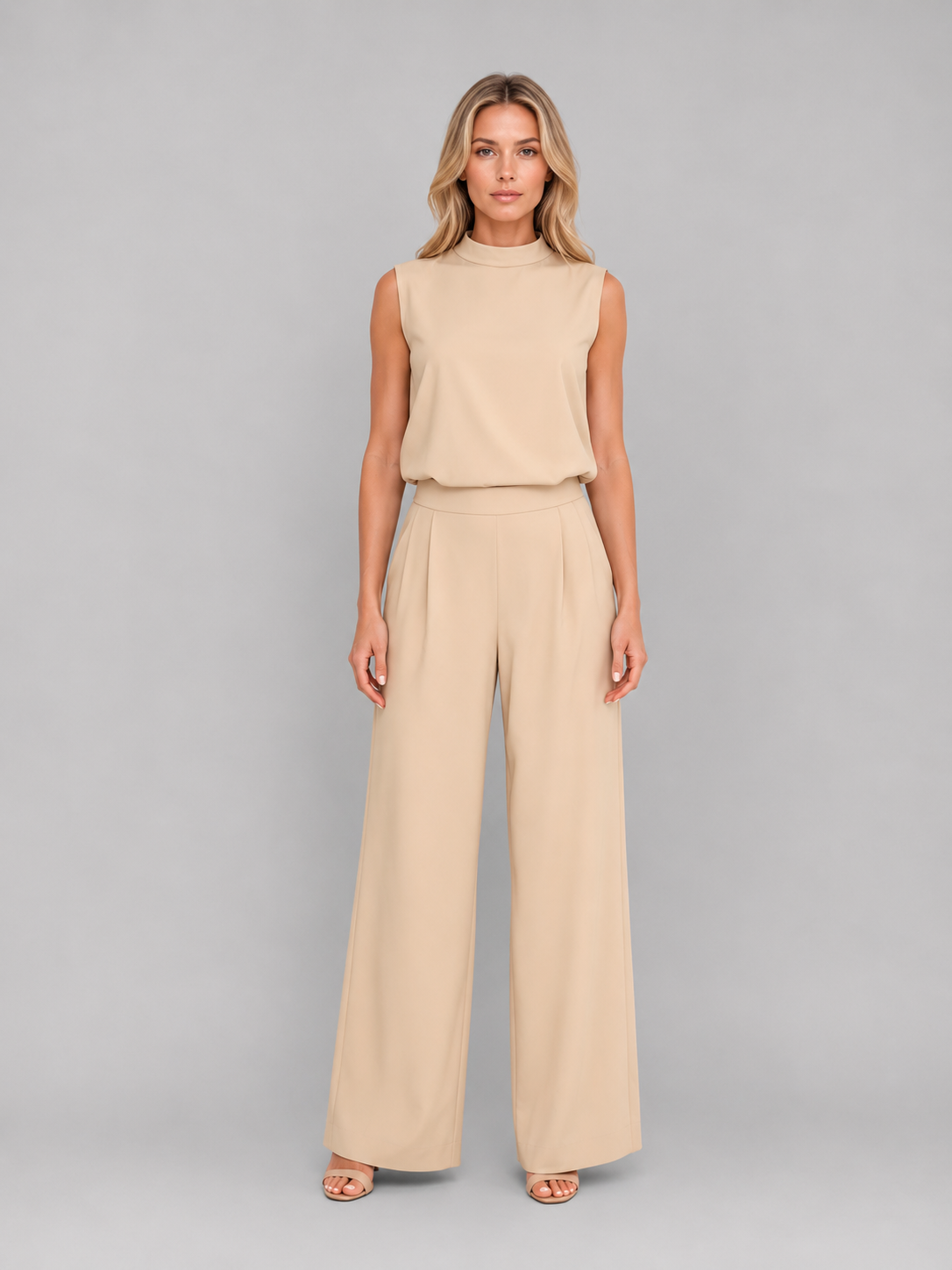 Sleeveless Wide Leg Women's Co-Ord Set