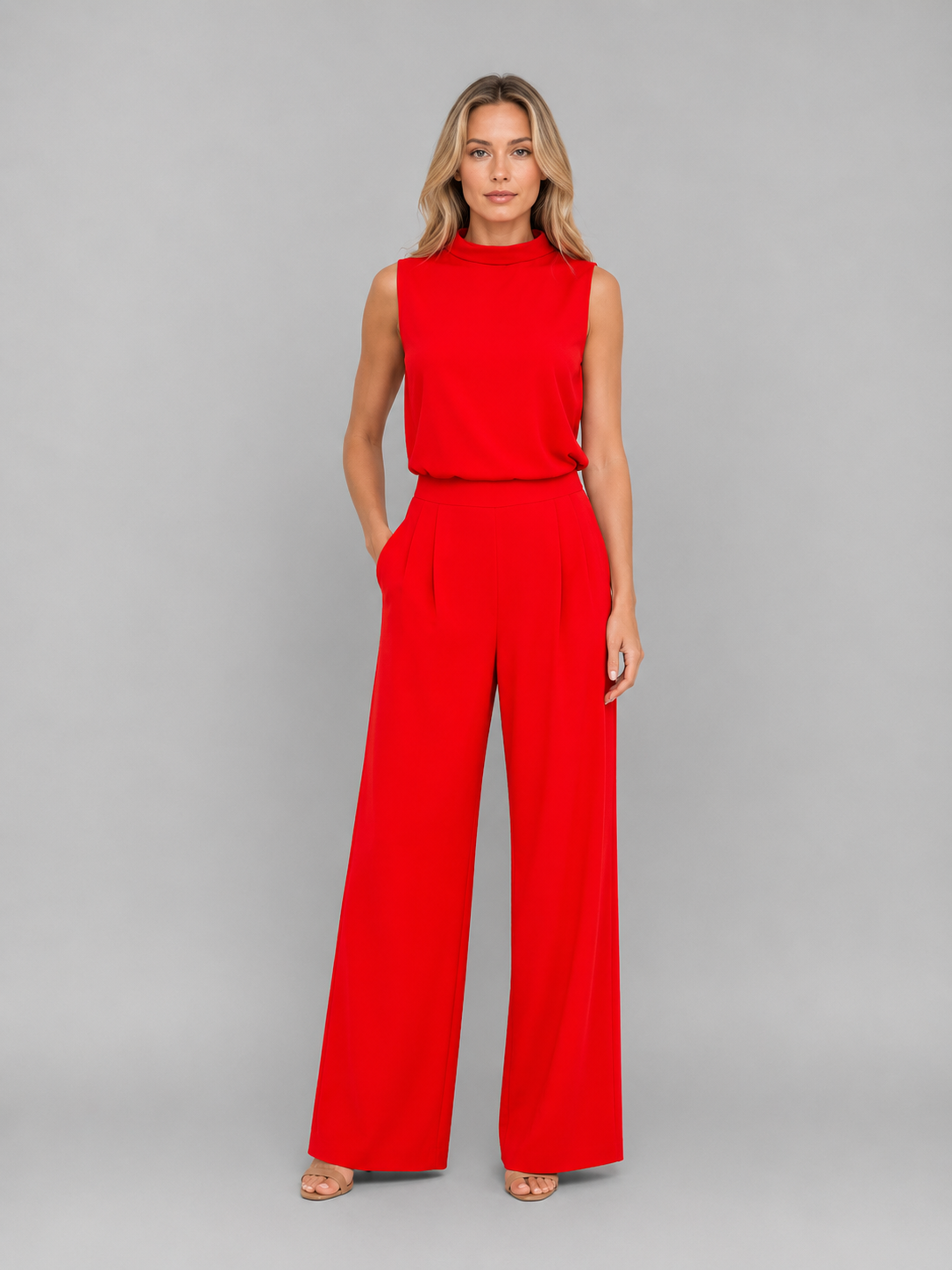 Sleeveless Wide Leg Women's Co-Ord Set