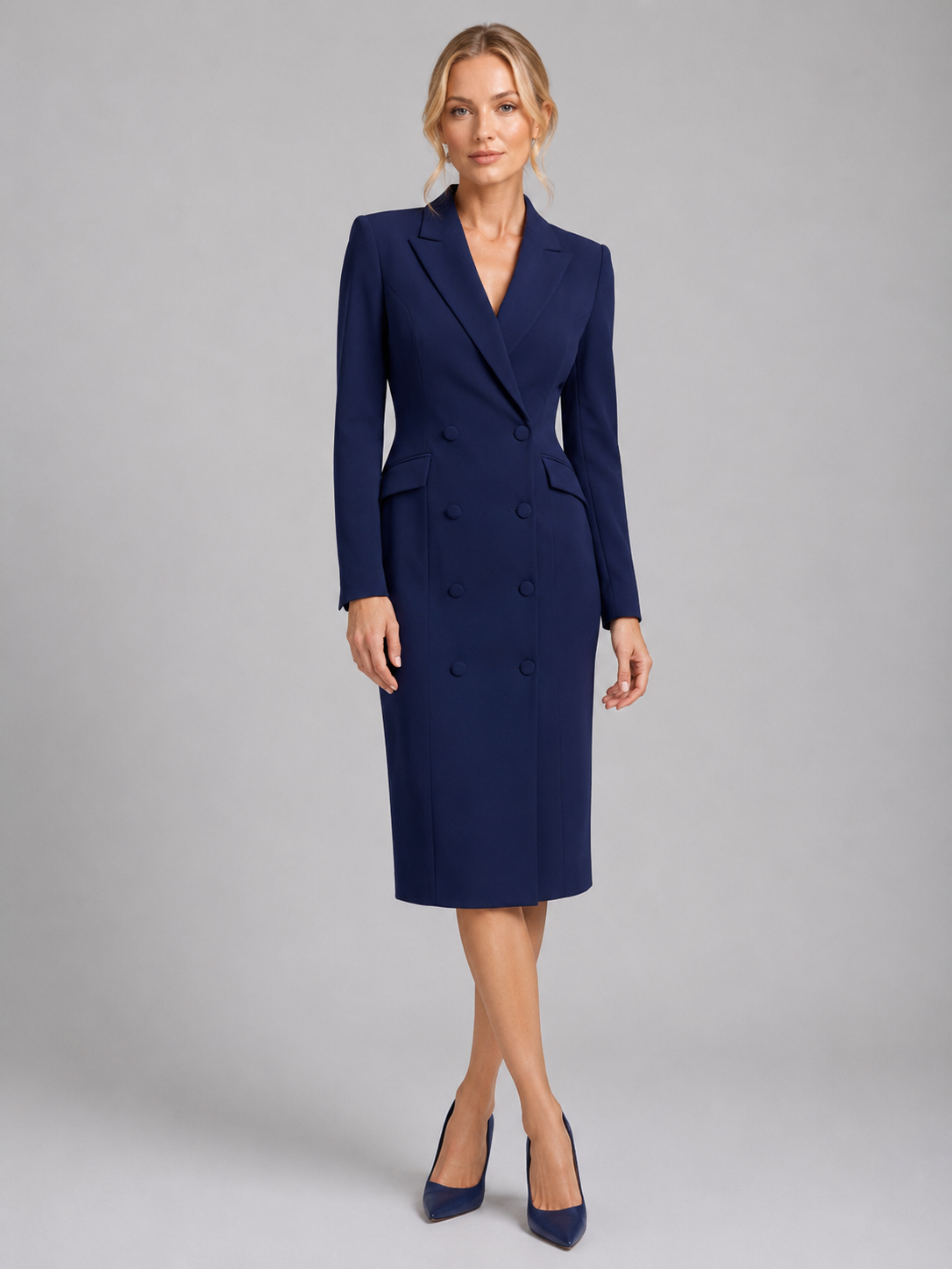 Tailored Blazer Women's Midi Dress