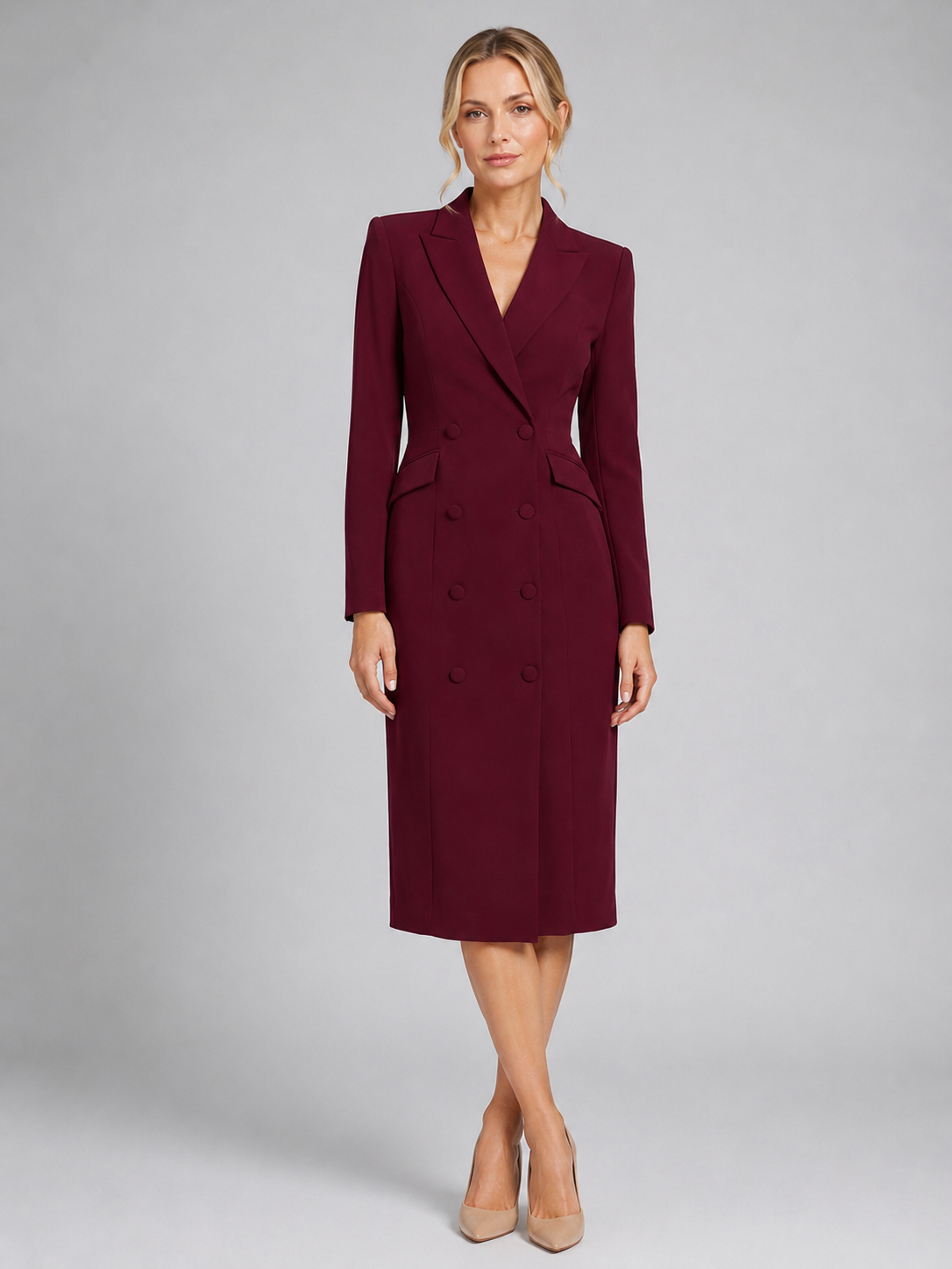 Tailored Blazer Women's Midi Dress