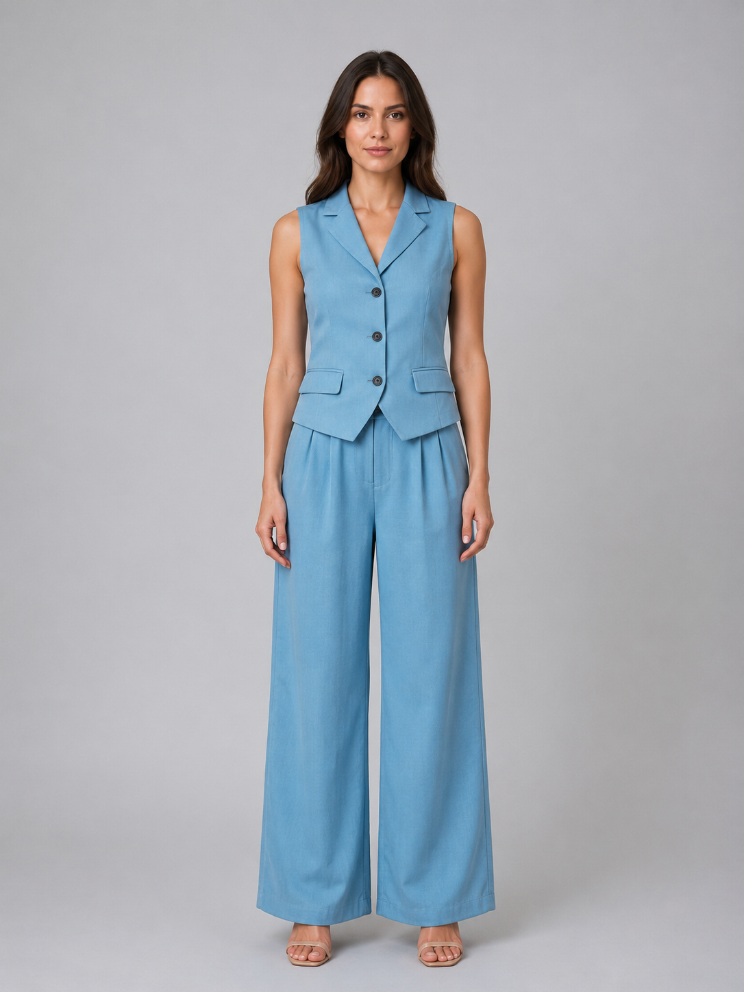 Tailored Waistcoat & Wide Leg Women's Co-Ord Set