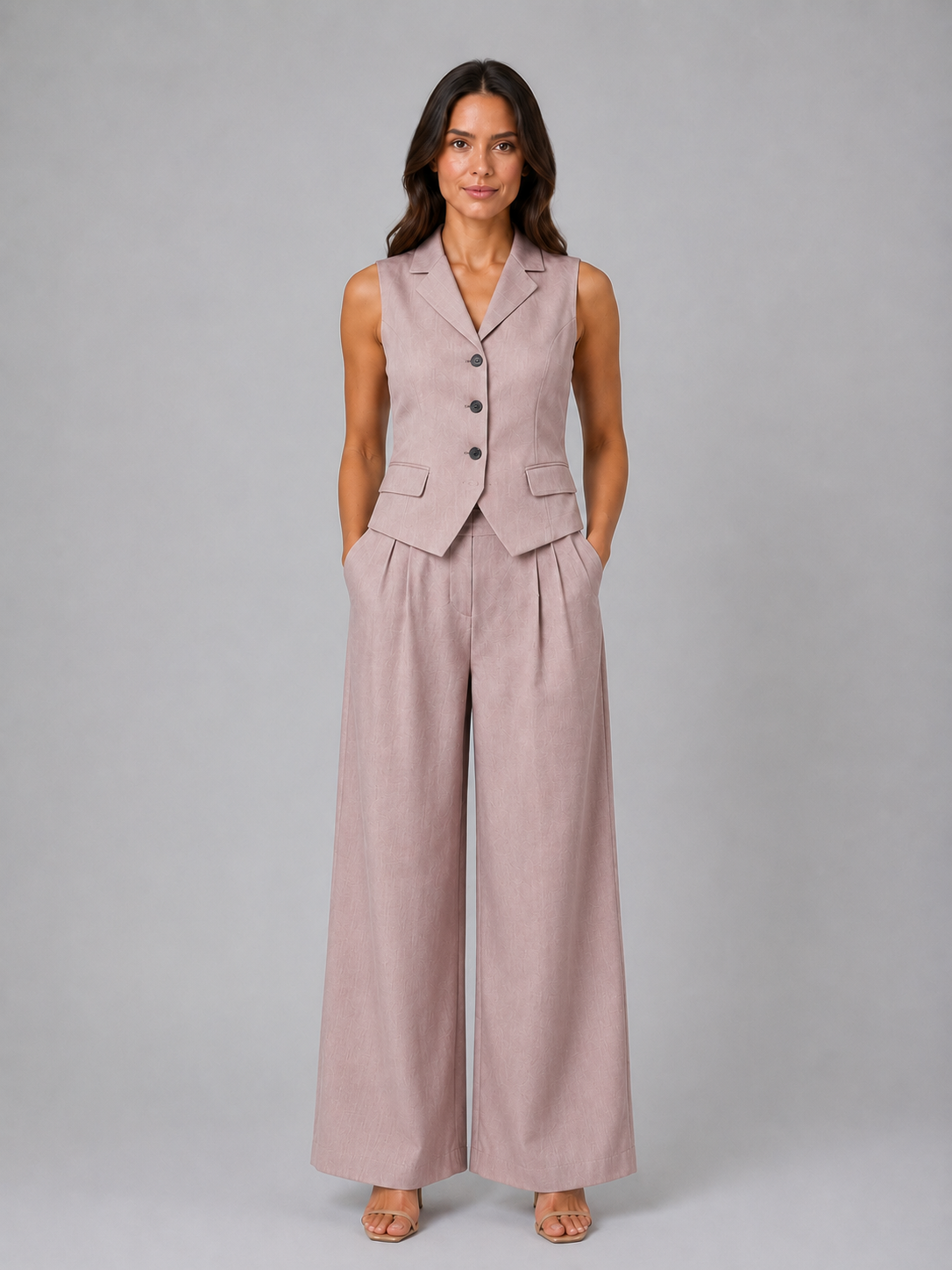Tailored Waistcoat & Wide Leg Women's Co-Ord Set