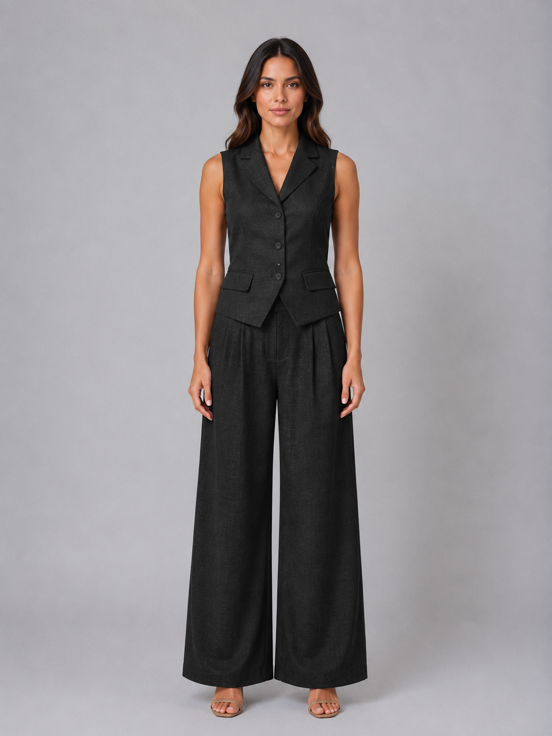 Tailored Waistcoat & Wide Leg Women's Co-Ord Set