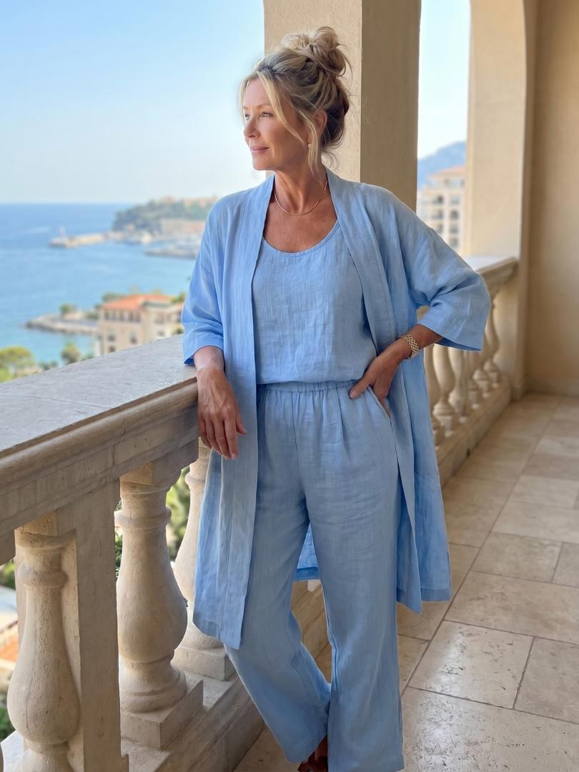 Solene Linen Women's Matching Set