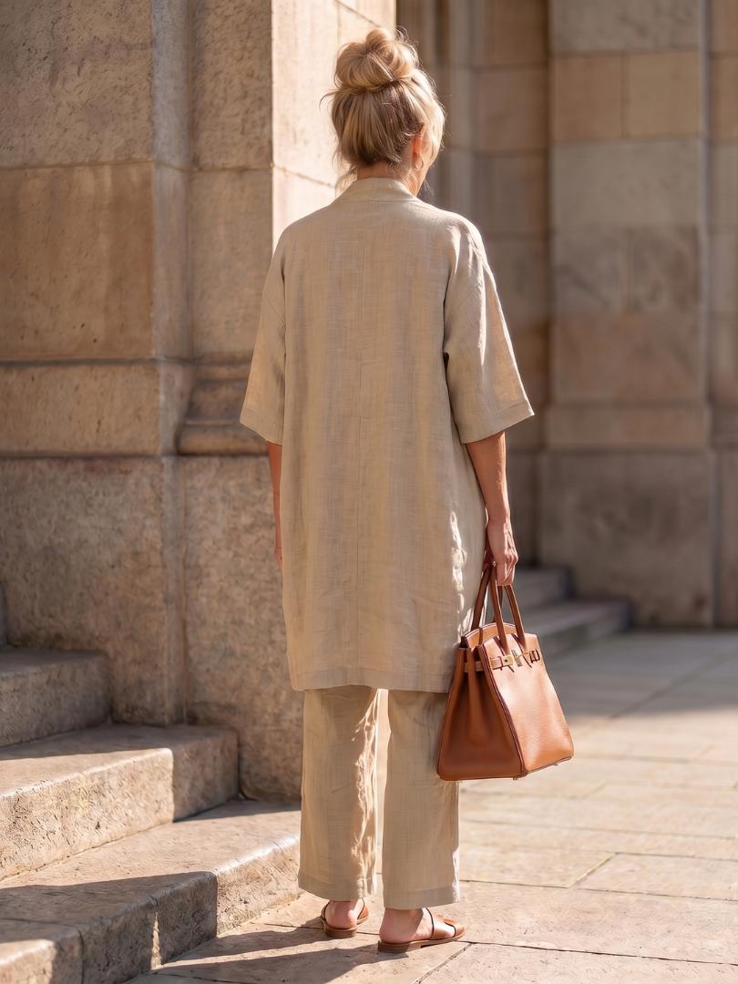 Solene Linen Women's Matching Set