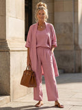 Solene Linen Women's Matching Set