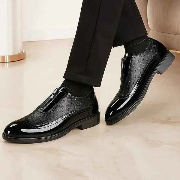 Men's Oxford Ostrich Leather Dress Shoes