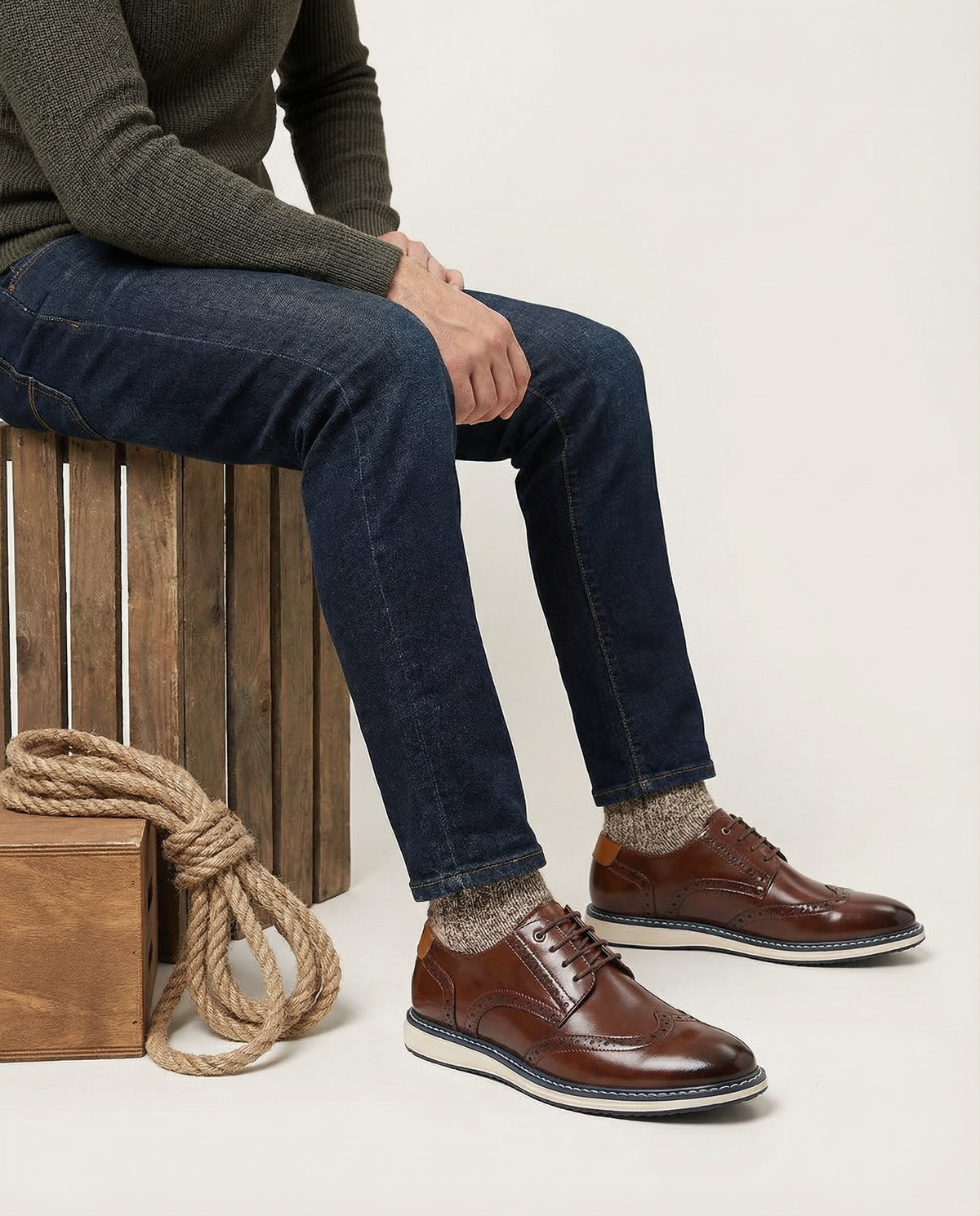 Oliver & Blake The Wayfarer Men's Brogue Dress Shoes