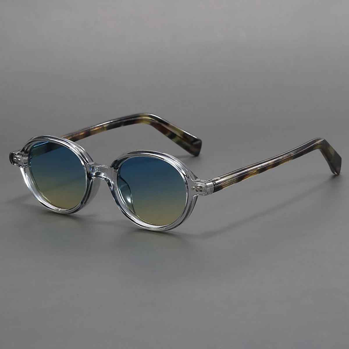 Men's Acetate Oval Sunglasses