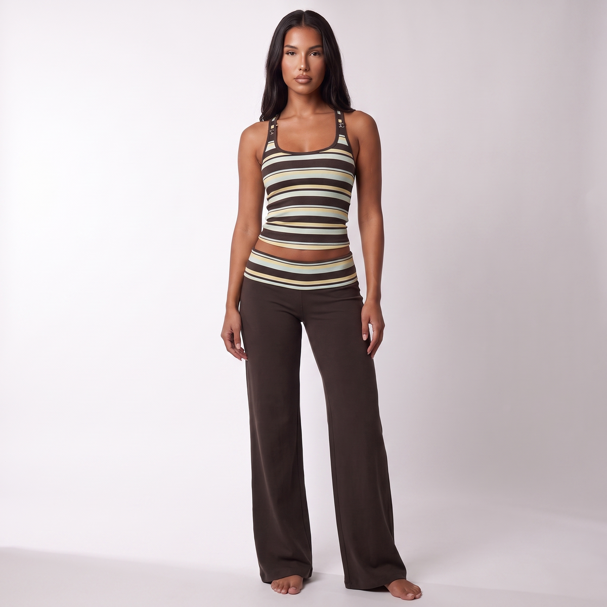 Maeve Striped Wide-Leg Women's Set