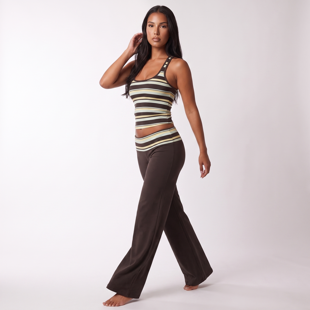 Maeve Striped Wide-Leg Women's Set