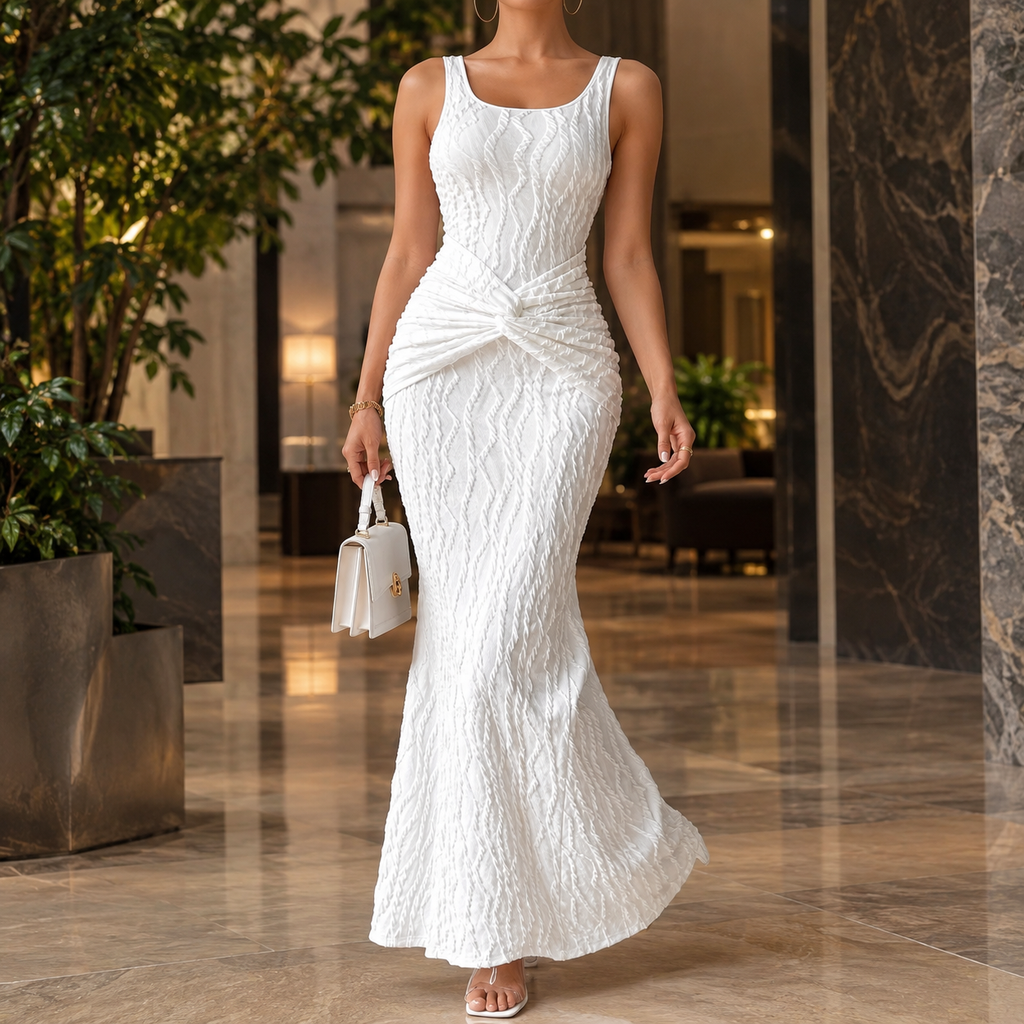 Oliver & Blake Ariana Twist Knot Women's Maxi Dress