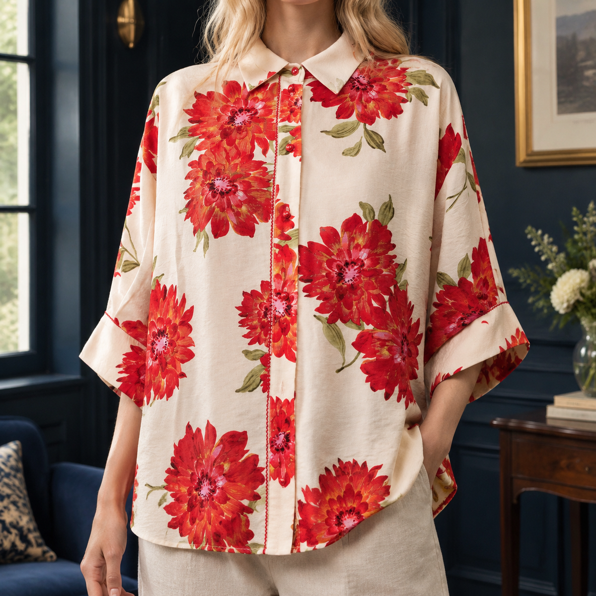 Oliver & Blake Adaline Floral Women's Shirt