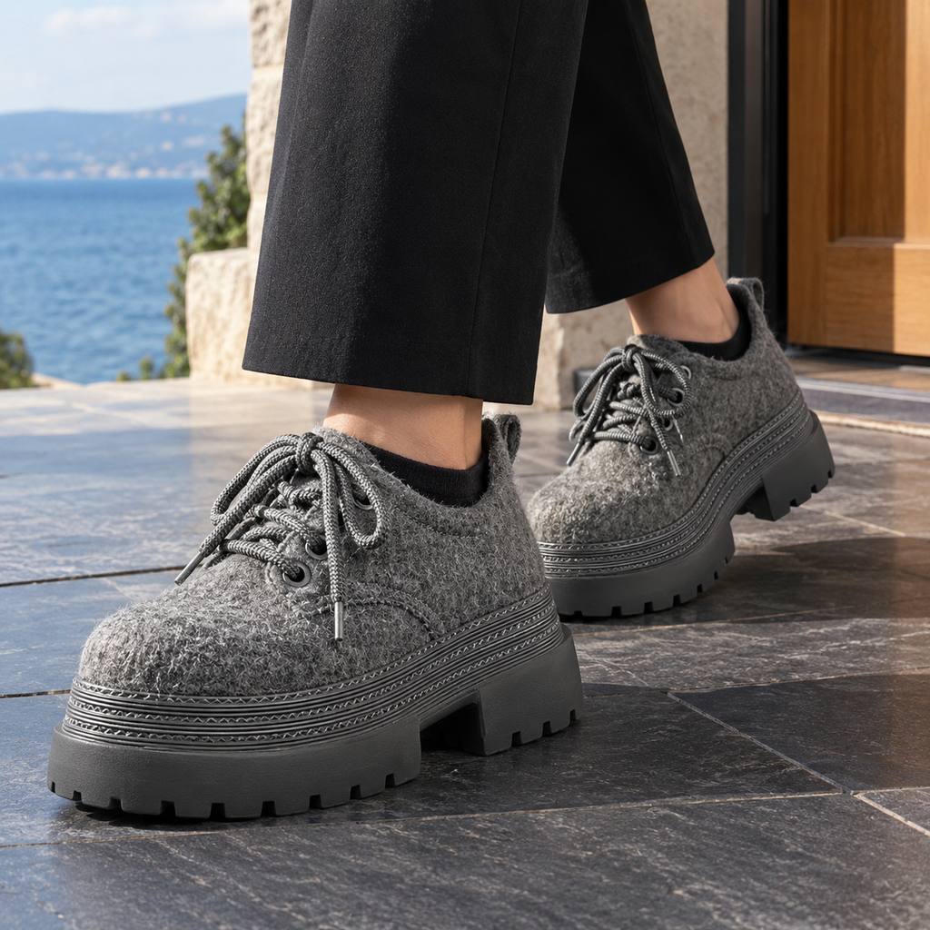 Oliver and Blake Olivieri-Vita Women's Suede Platform Loafers