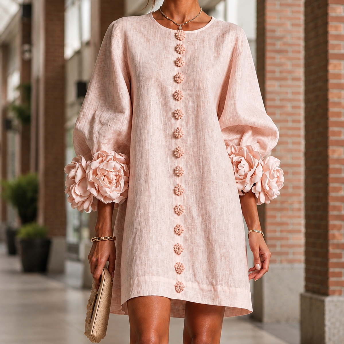 Oliver & Blake Elise Floral Cuff Women's Dress