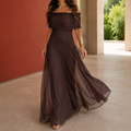 Giselle-Elise Draped Women's Maxi Dress