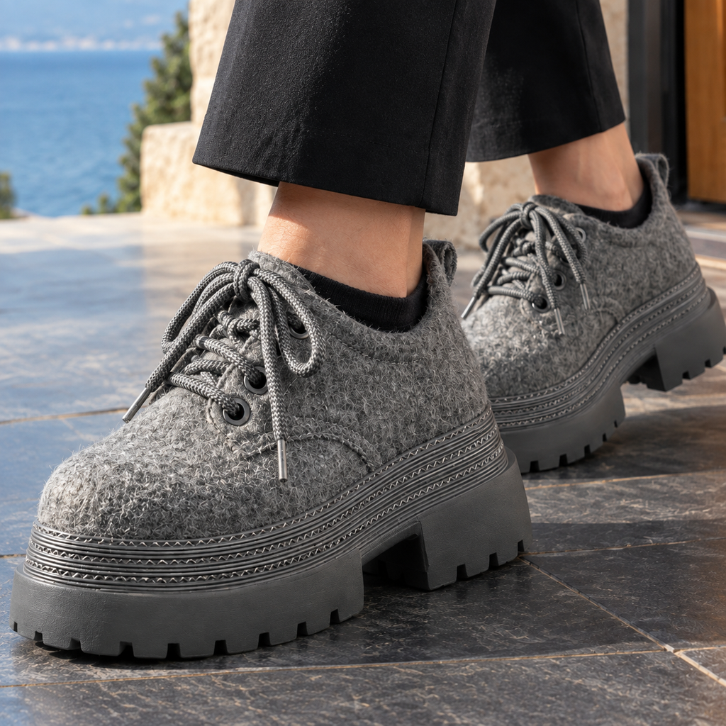 Oliver and Blake Olivieri-Vita Women's Suede Platform Loafers