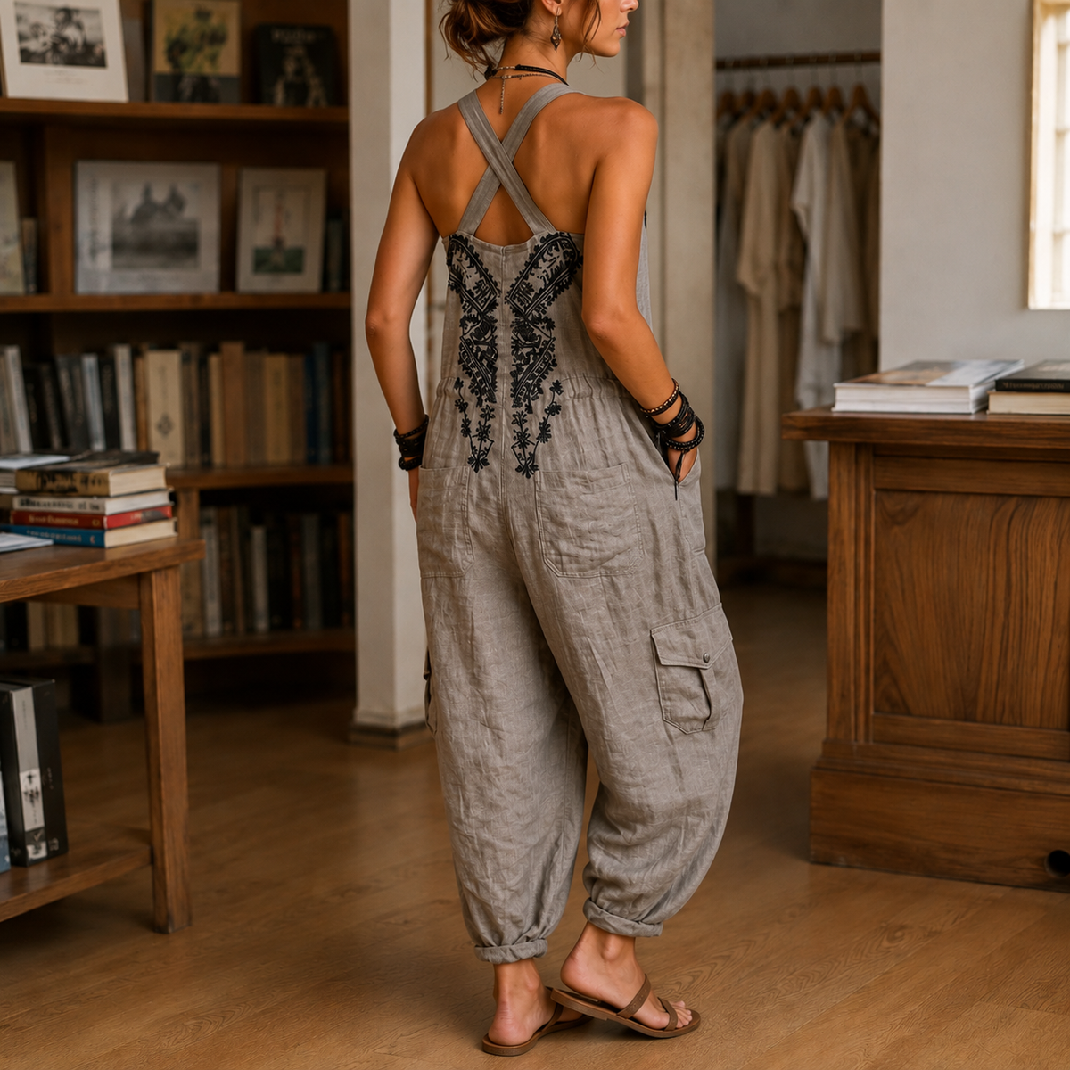 Oliver and Blake Vivienne V-Neck Women's Jumpsuit