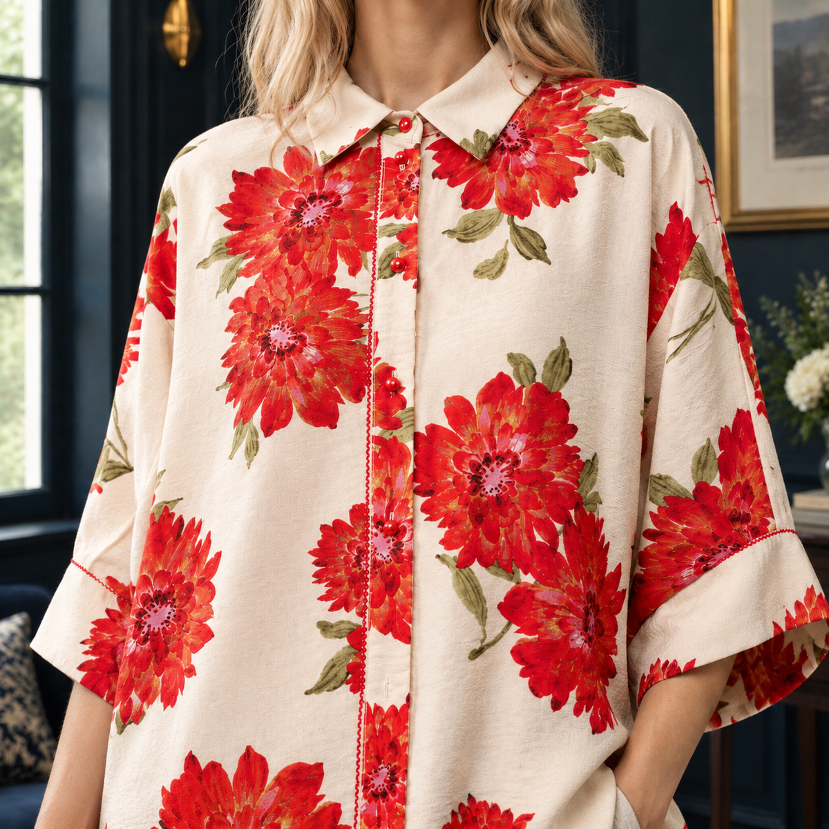 Oliver & Blake Adaline Floral Women's Shirt