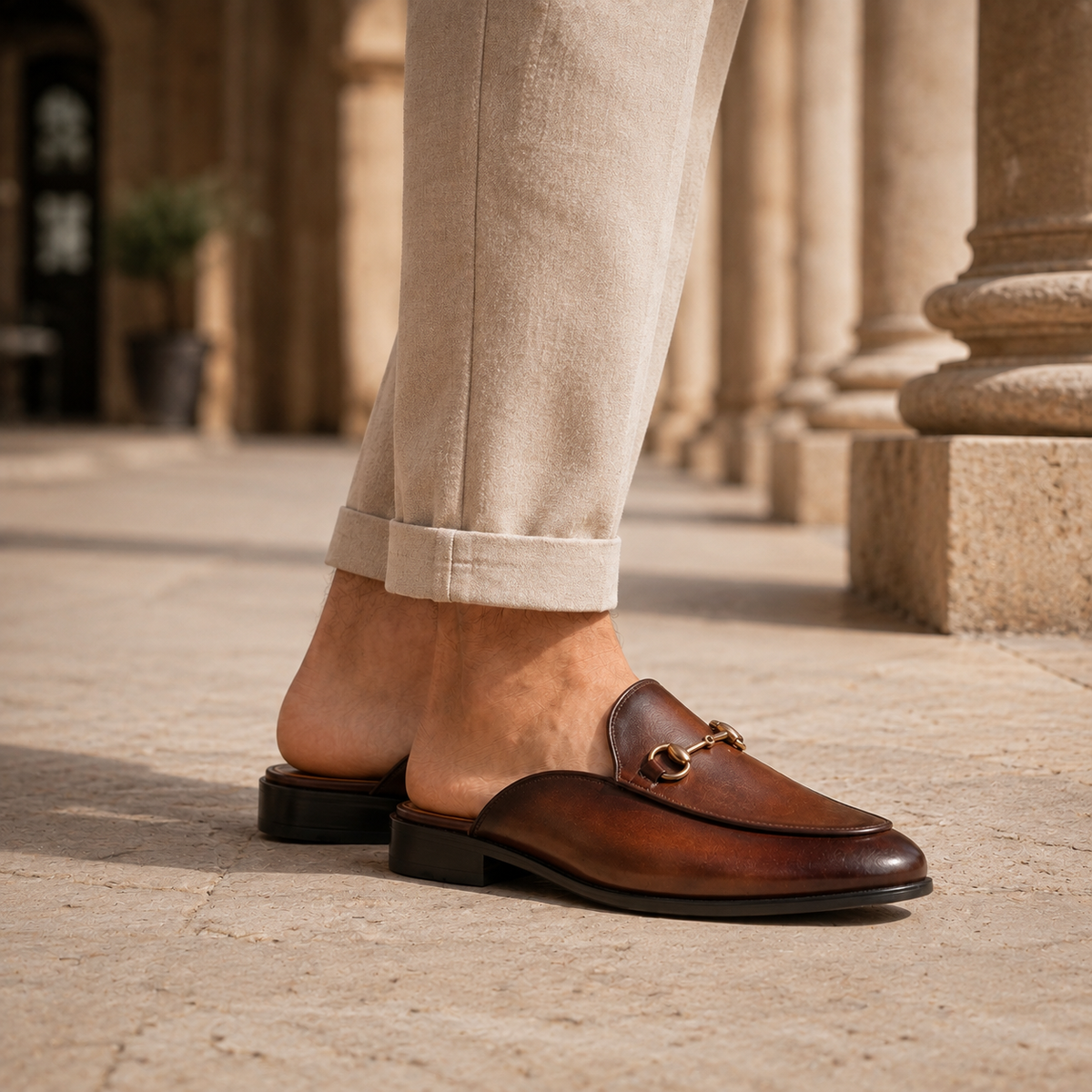 Oliver and Blake Marcello Men's Leather Mules