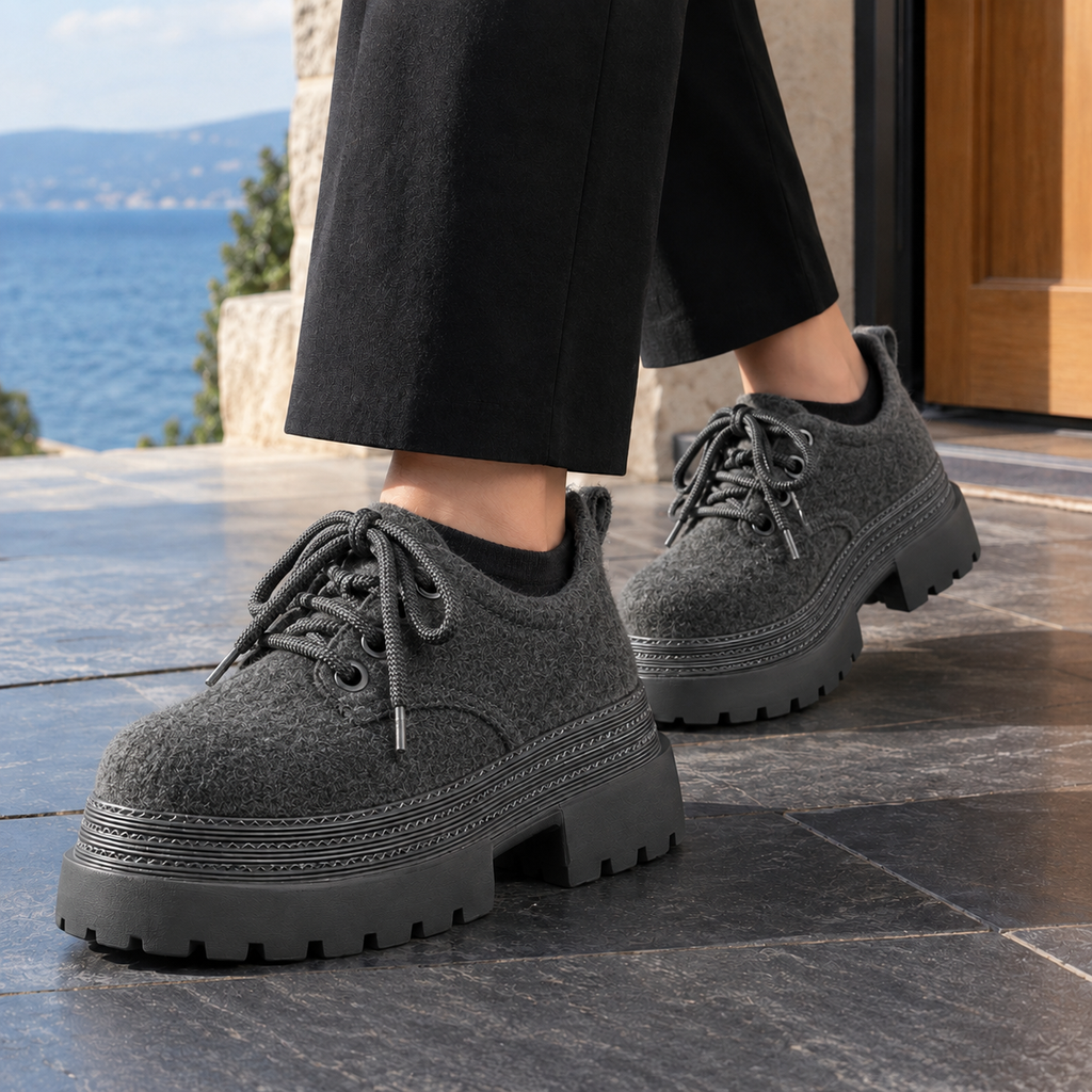 Oliver and Blake Olivieri-Vita Women's Suede Platform Loafers