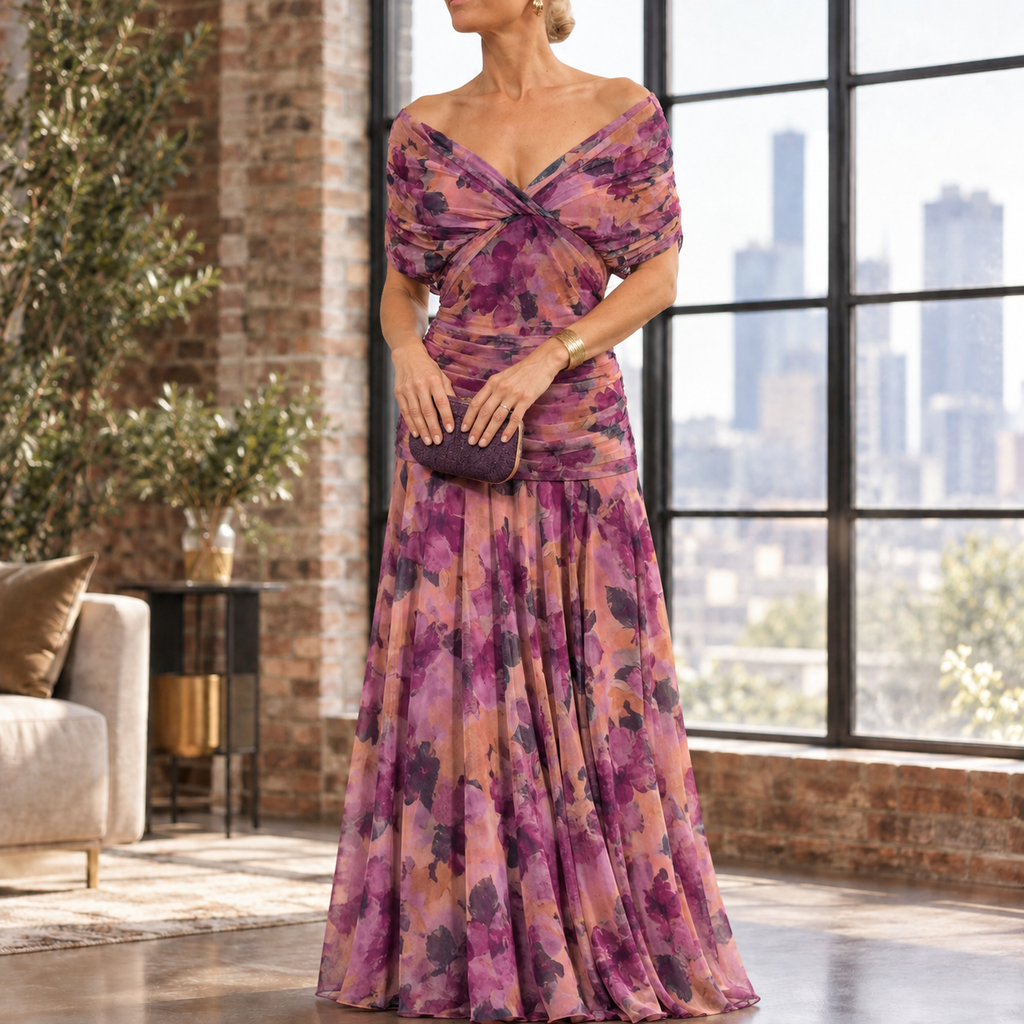 Oliver & Blake Colette-Louise Draped Women's Maxi Dress