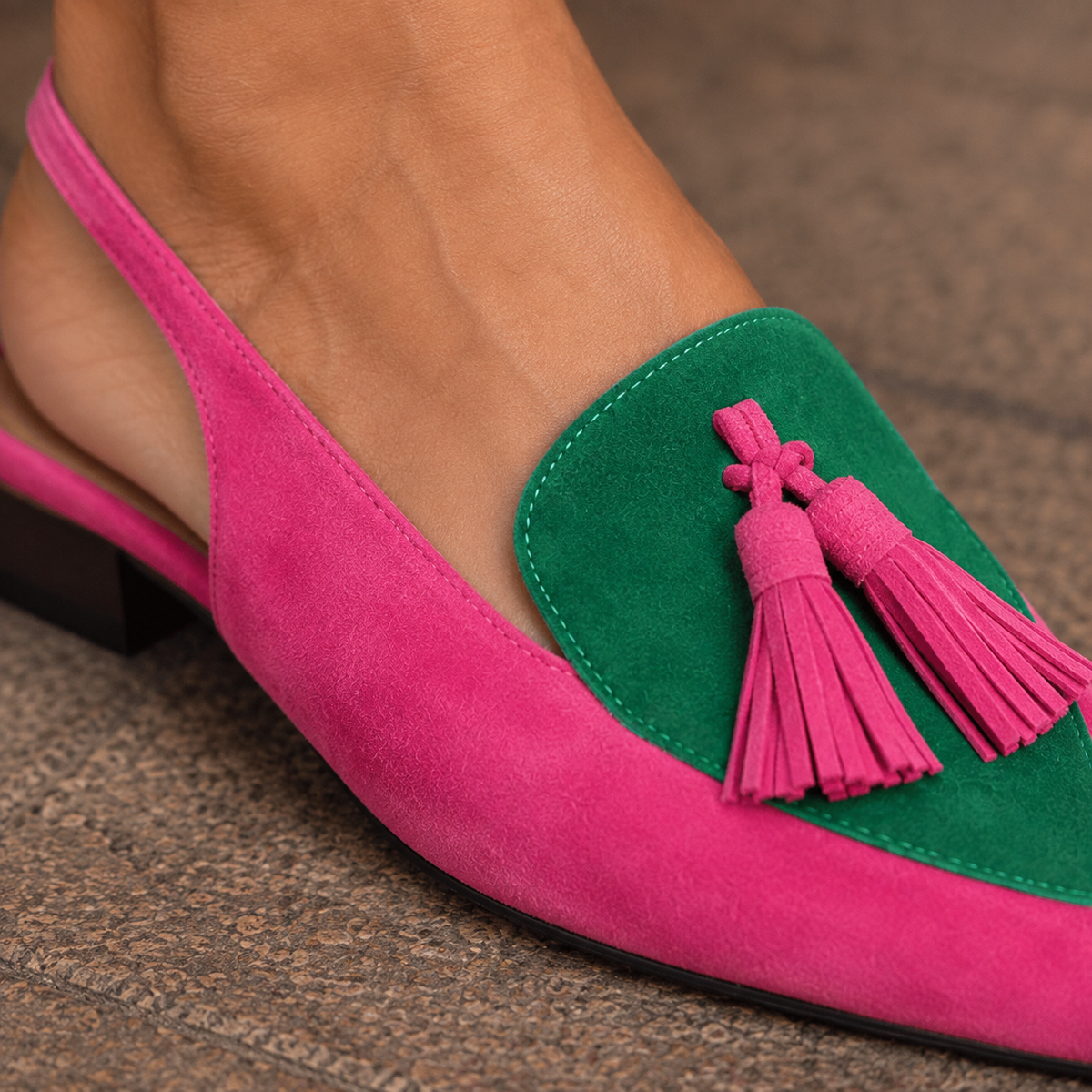 Oliver and Blake Caruso Tassel Slingback Women's Heels