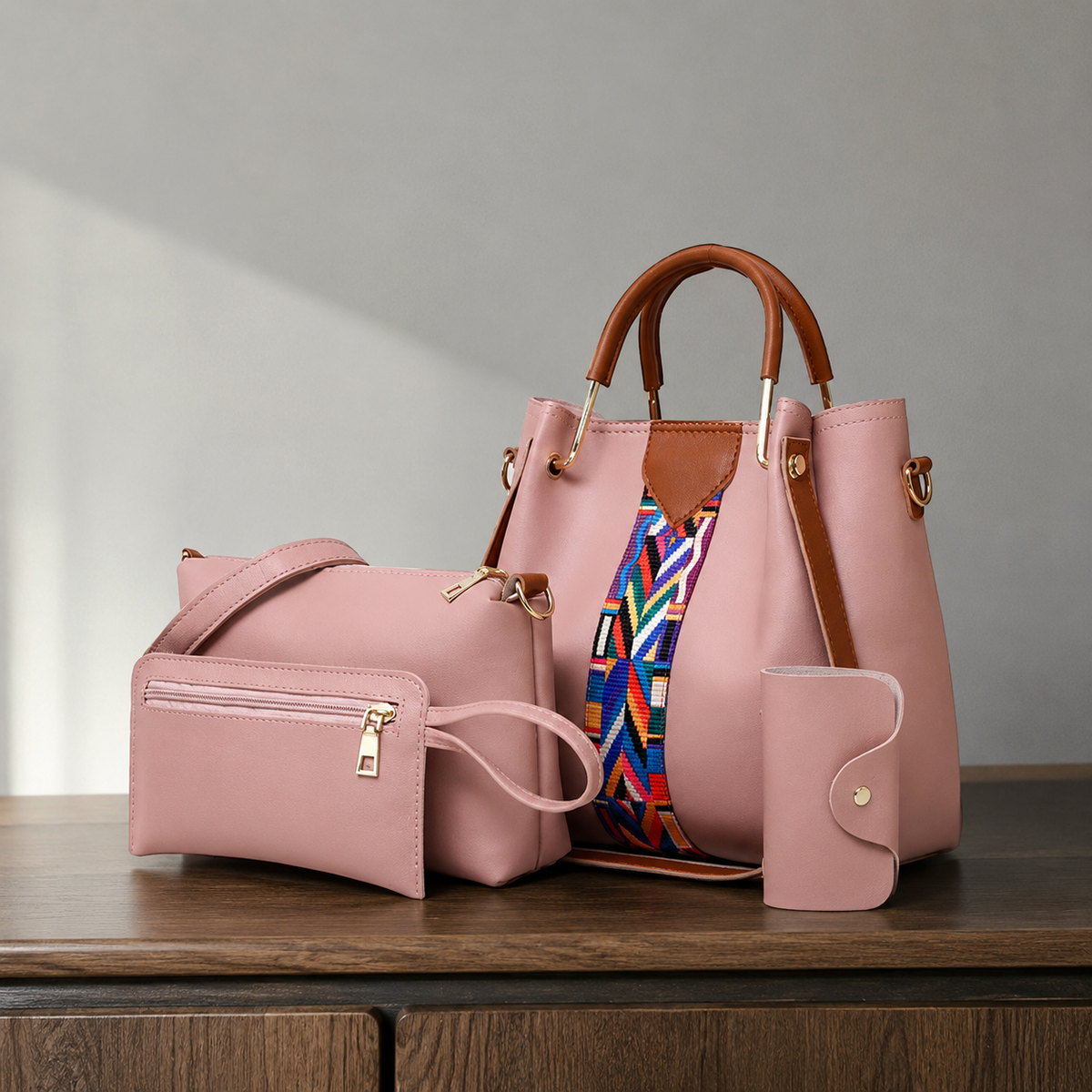 Arcuri Geo Women's Handbag Set