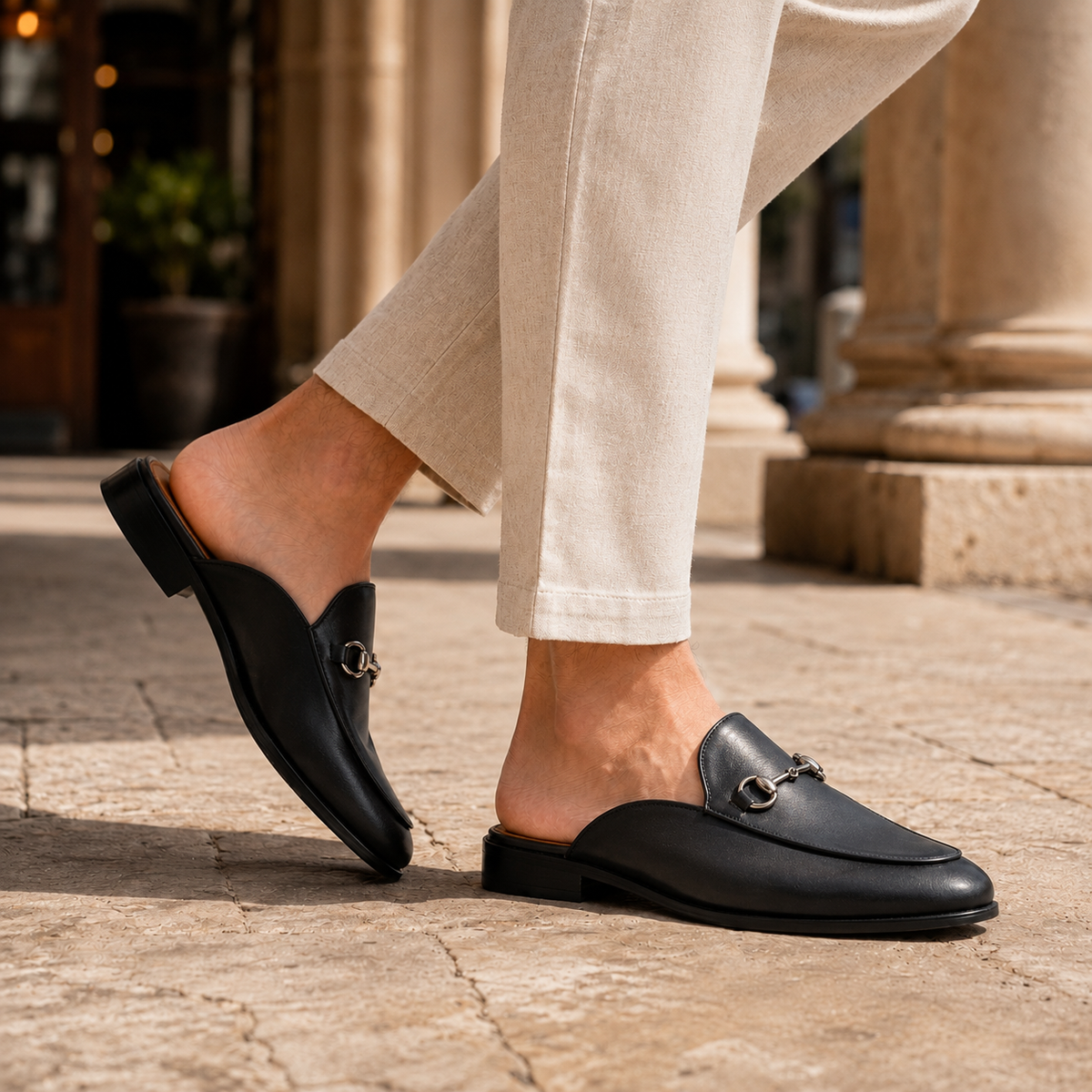 Oliver and Blake Marcello Men's Leather Mules