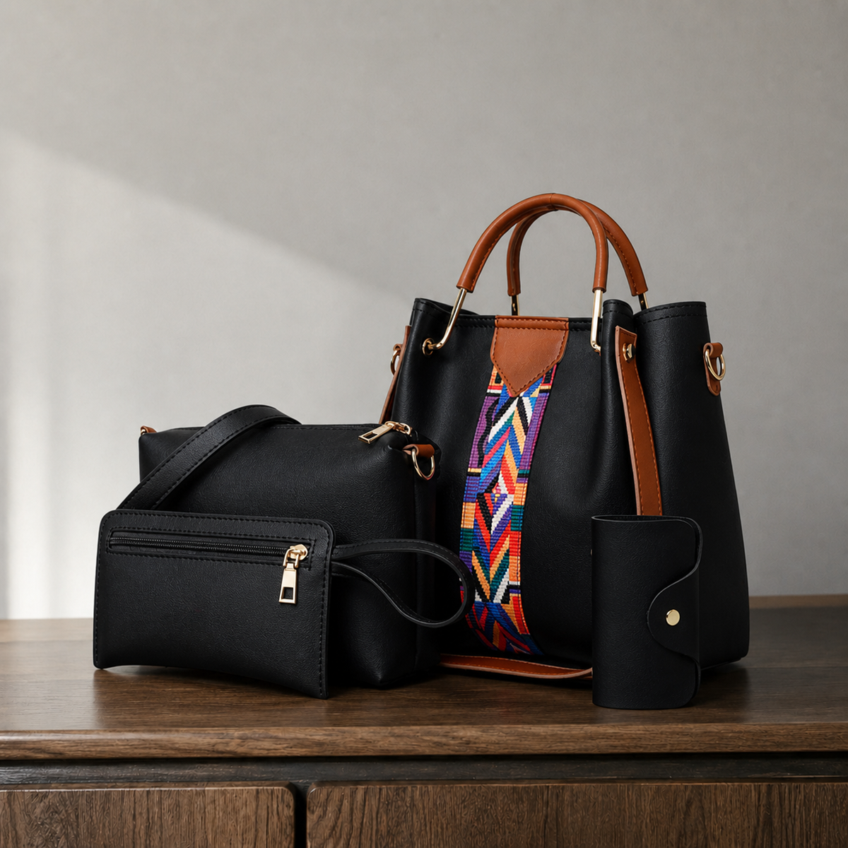 Arcuri Geo Women's Handbag Set