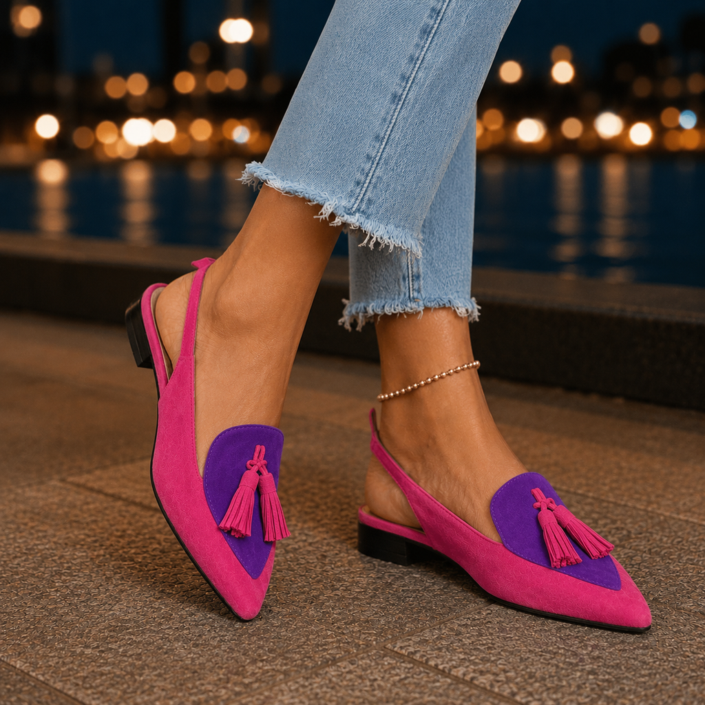 Oliver and Blake Caruso Tassel Slingback Women's Heels