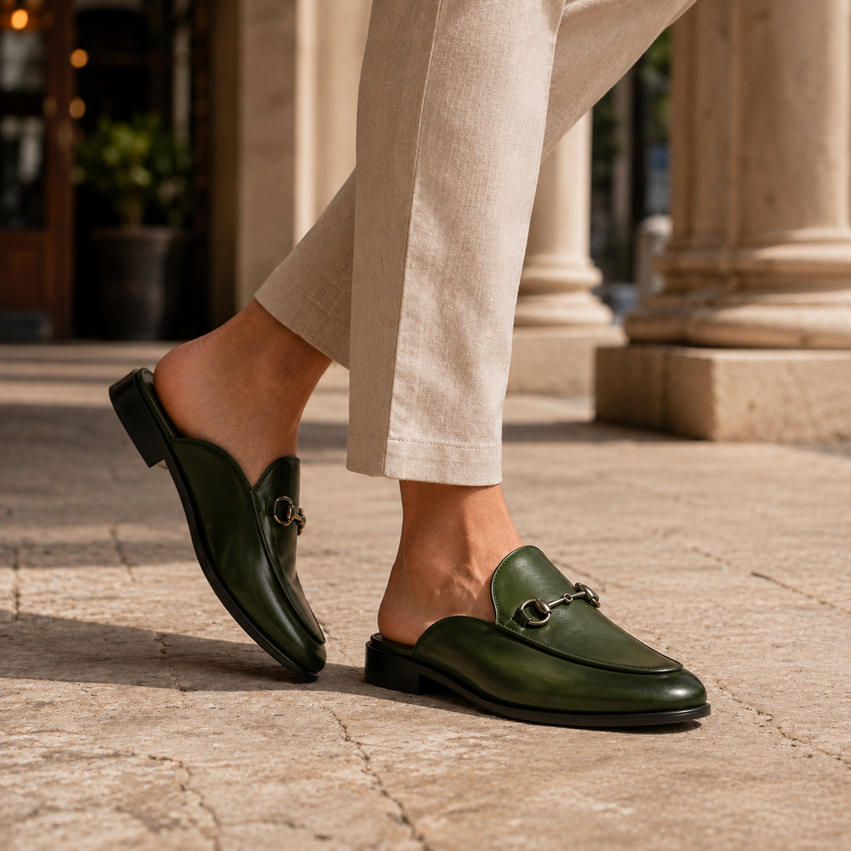 Oliver and Blake Marcello Men's Leather Mules
