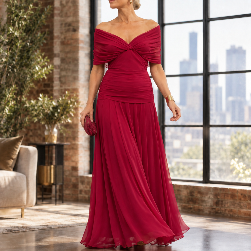 Oliver & Blake Colette-Louise Draped Women's Maxi Dress