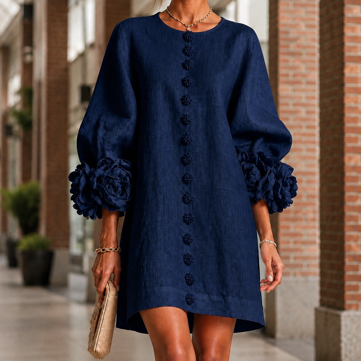 Oliver & Blake Elise Floral Cuff Women's Dress