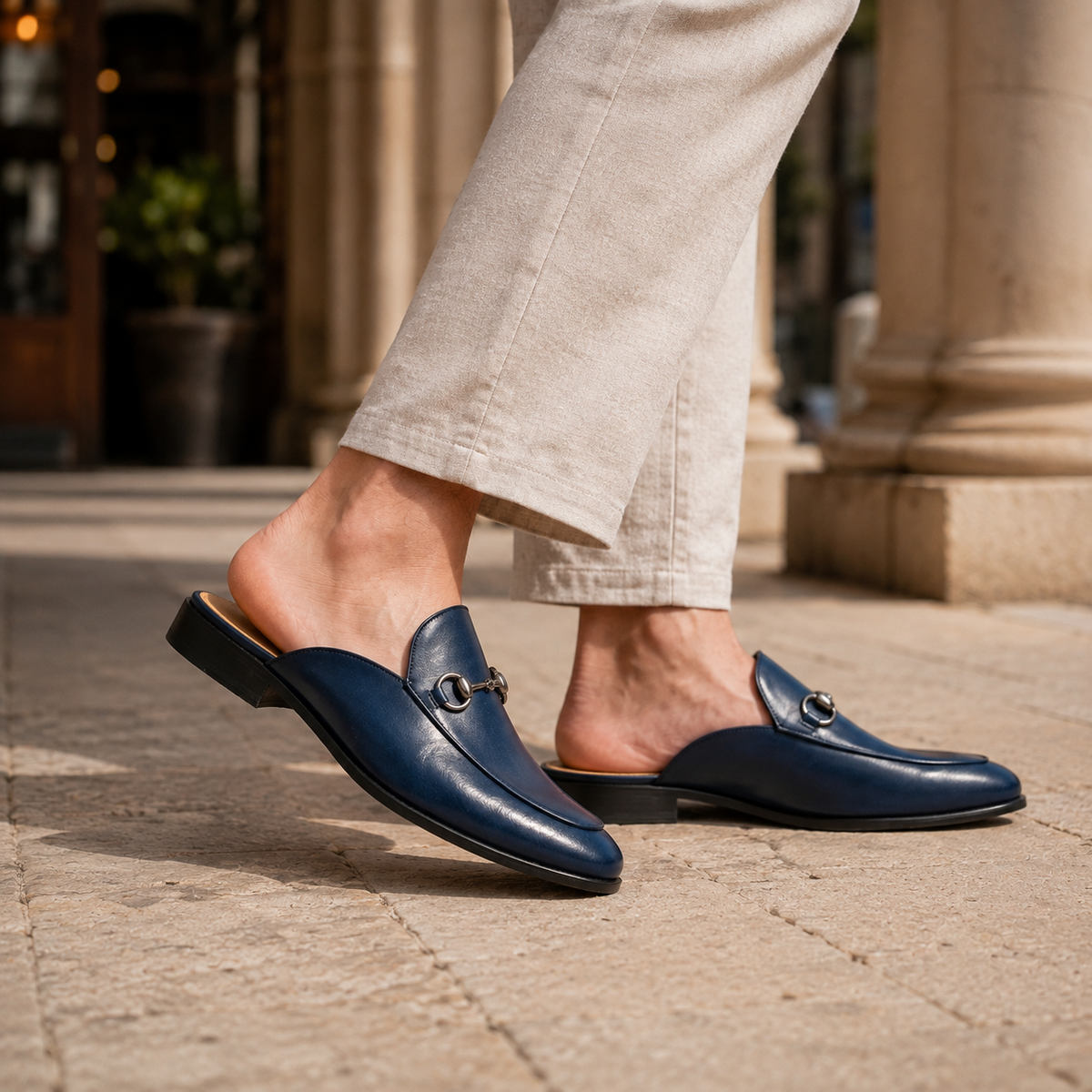 Oliver and Blake Marcello Men's Leather Mules