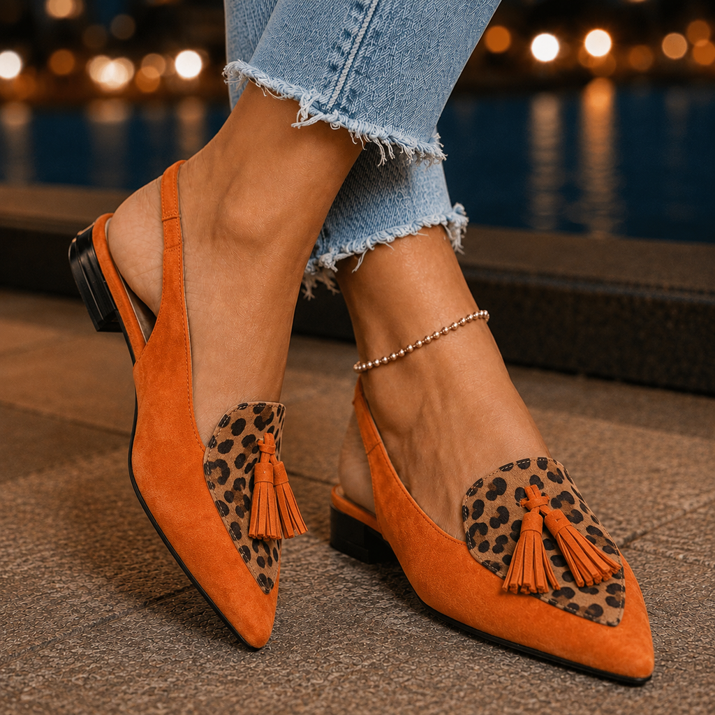 Oliver and Blake Caruso Tassel Slingback Women's Heels