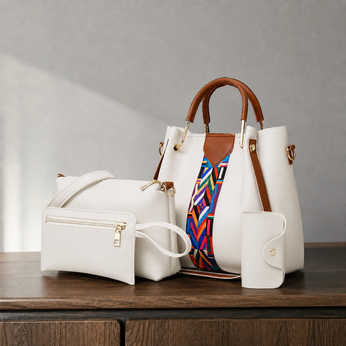 Arcuri Geo Women's Handbag Set